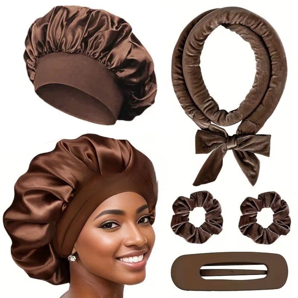 Satin Hair Bonnet - Set de rizadores de cabello sin