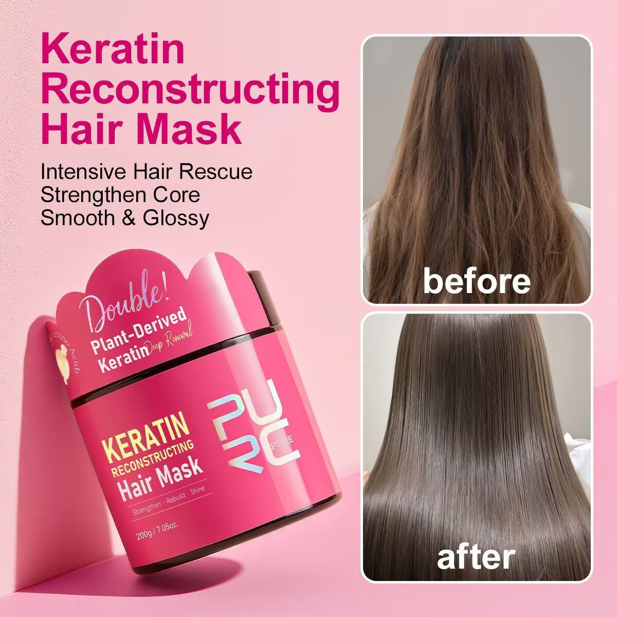 Hair Care Keratin Treatment - Mascarilla capilar de queratina PURC 200