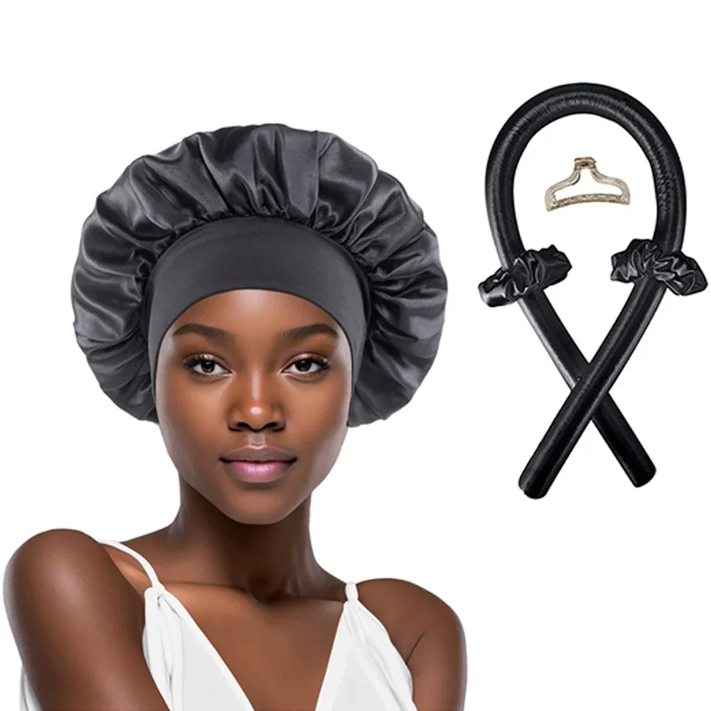 Diadema con varilla rizadora s - Satin Hair Bonnet reseña y precio