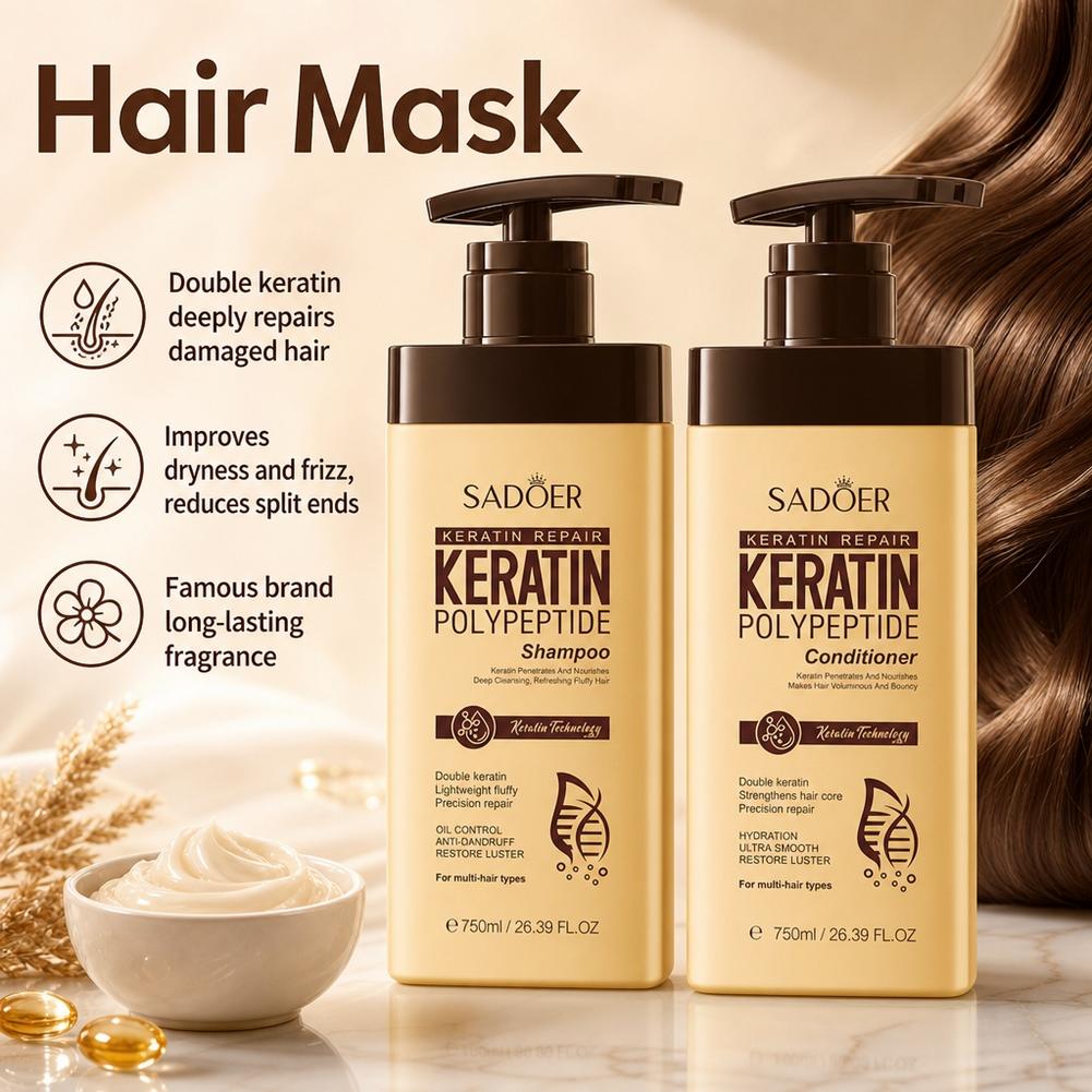 Set de champú y acondicionador - Hair Care Keratin Treatment reseña y precio