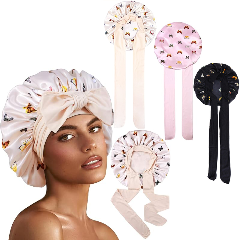 Nuevo gorro de satén con estam - Satin Hair Bonnet reseña y precio