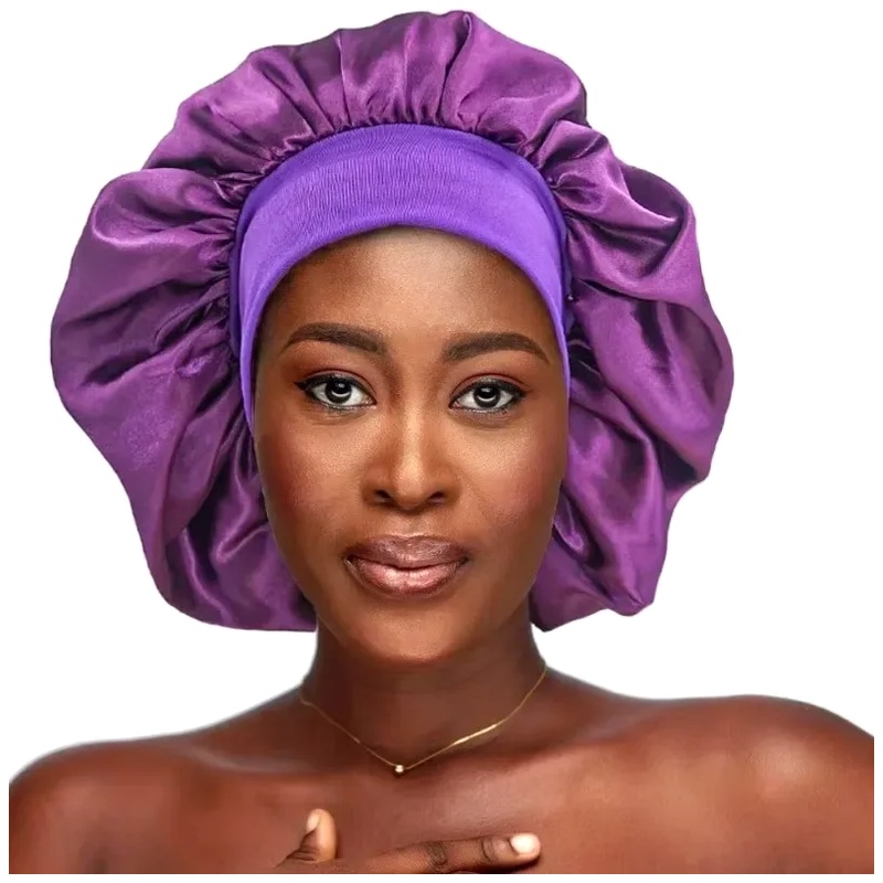 Gorro de satén morado para dor - Satin Hair Bonnet reseña y precio